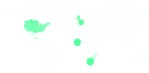 World map showing client reach